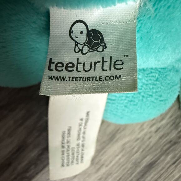 TeeTurtle Reversible Octopus Plush Toy Green Blue Mood Flip Happy Sad Face - Picture 4 of 5